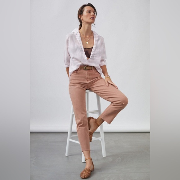 Pilcro By Anthropologie - The Vintage Straight Jeans - Light Red - Size 32 - Picture 4 of 11